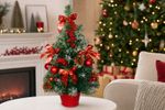 Tree MagicHome Christmas, decorated, snowy, red, 50 cm