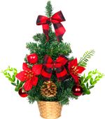 Christmas Tree MagicHome, decorated, red, 30 cm