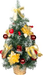 Fa MagicHome Karácsony, díszített, arany-piros, 50 cm
