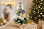 Christmas Tree MagicHome, decorated, gold, 30 cm