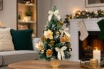 Tree MagicHome Christmas, decorated, gold, 50 cm
