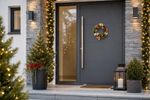 Koszorú MagicHome Vianoce, piros, 36 cm