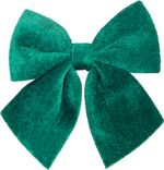 Decoration MagicHome Christmas, bow, green, 13x15 cm, pack of 2 pcs
