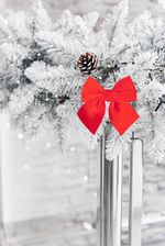 Decoration MagicHome Christmas, bow, red, 13x15 cm, pack of 2 pcs