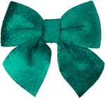 Decoration MagicHome Christmas, bow, green, 11x13 cm, pack of 3 pcs