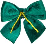 Decoration MagicHome Christmas, bow, green, 11x13 cm, pack of 3 pcs