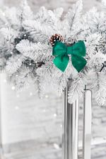 Decoration MagicHome Christmas, bow, green, 11x13 cm, pack of 3 pcs