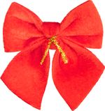 Decoration MagicHome Christmas, bow, red, 11x13 cm, pack of 3 pcs