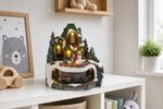 Decoration MagicHome Christmas, House with Train, LED, 3xAA, 18.5x18.4x21 cm