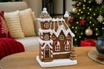 Decoration MagicHome Christmas, Gingerbread House, LED, 2xAAA, 11.8x9.7x19.2 cm