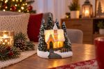 Decoration MagicHome Christmas, Church, LED, 2xLR44, 7x6.3x8.4 cm, display box
