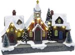 Decoration MagicHome Christmas, Little Town, LED, 3xAA, 26.5x10x17.5 cm