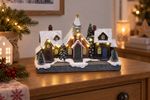 Dekorácia MagicHome Vianoce, Mestečko, LED, 3xAA, 26,5x10x17,5 cm