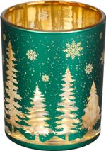 Candle Holder MagicHome Christmas, cup, green, tree, 6x7 cm