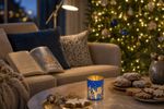 Candle holder MagicHome Christmas, small glass, blue, tree, 6x7 cm