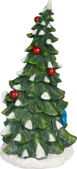 Decoration MagicHome Christmas, Snowman with tree, 10 x 9.5 x 20 cm