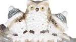 Decoration MagicHome Christmas, Owls on a snowy log, LED, 20.5x49.5x27.5 cm