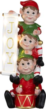 Decoration MagicHome Christmas, Christmas Elves, LED, 12.5x13.3x30.5 cm