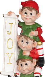 Decoration MagicHome Christmas, Christmas Elves, LED, 12.5x13.3x30.5 cm