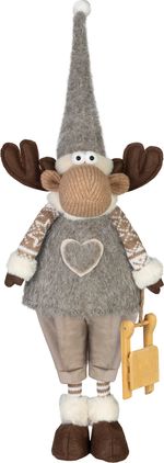 Decoration MagicHome Christmas, Reindeer, boy, 13x21x53 cm