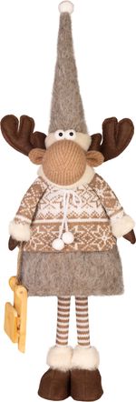 Decoration MagicHome Christmas, Reindeer, girl, 13x21x53 cm