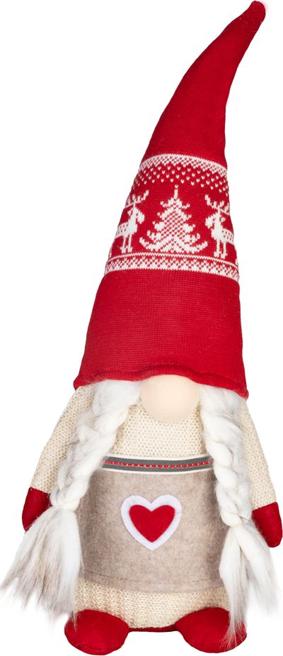 Decoration MagicHome Christmas, Dwarf, Girl, 17 x 15 x 45 cm