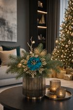 Christmas Branch MagicHome, with poppy, blue