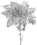 Christmas Flower MagicHome, poinsettia, silver