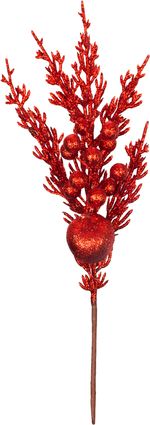 Christmas Branch MagicHome, with bauble, red, 31 cm