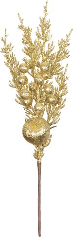 Christmas Branch MagicHome, with bauble, gold, 31 cm