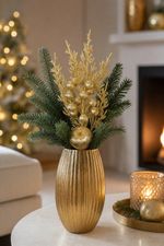 Christmas Branch MagicHome, with bauble, gold, 31 cm