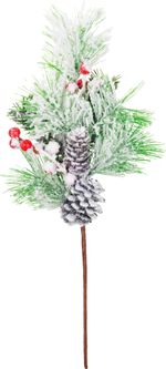 Christmas Branch MagicHome, with pine cones, flocked