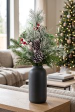 Christmas Branch MagicHome, with pine cones, flocked
