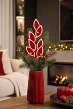 Sprig MagicHome Christmas, with leaves, red