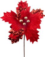 Flower MagicHome Christmas, poinsettia, with baubles, red