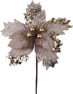 Flower MagicHome Christmas, poinsettia, with baubles, silver