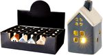 Decoration House, 9 cm, mix of designs, porcelain, 53x53x92 mm