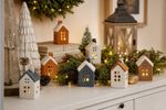 Decoration House, 9 cm, mix of designs, porcelain, 53x53x92 mm
