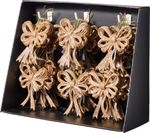 Decoration, Bow, gold, 13 cm, sellbox 36pcs