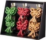 Decoration, Bow, mix of colours, 13 cm, sellbox 36pcs