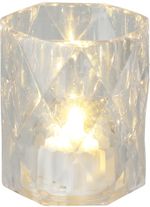 Candle, transparent, 6 cm, sellbox 12pcs