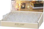Candle, transparent, 6 cm, sellbox 12pcs
