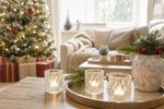 Candle, transparent, 6 cm, sellbox 12pcs