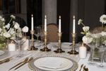 Candle holder, gold, mix of 4 designs, 13 cm
