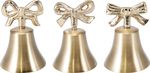 Bell, with bow, gold, 6x9 cm, mix of designs