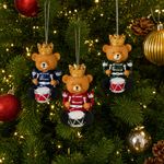 Decoration, Teddy Bear, 7 cm, mix of designs, sellbox 12pcs