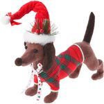 Decoration, dog with hat, 27 cm, mix of designs