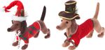Decoration, dog with hat, 27 cm, mix of designs