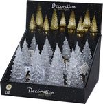 Decoration, Tree, acrylic, warm white, sellbox 12pcs