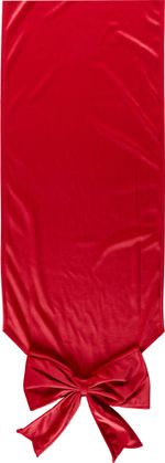Stole, table runner, with bow, velvet, red, 33x240 cm